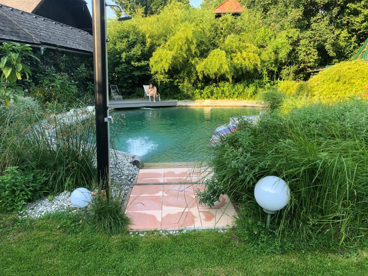 Haus Mit Sauna Und Privatem Badeteich In Anif Bei Salzburg Bagian luar foto